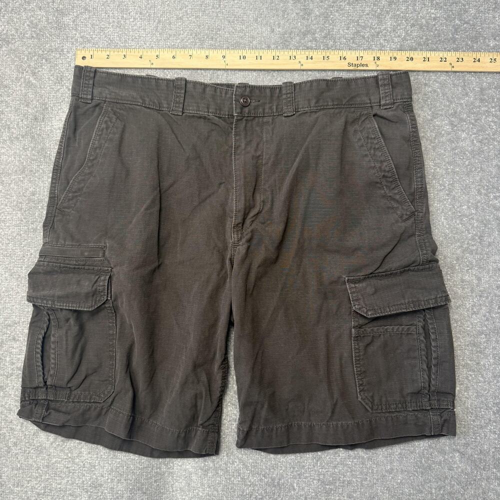 Eddie Bauer Cargo Shorts Mens 40 Brown Outdoor Ripstop 100% Cotton Classic - Picture 5 of 7